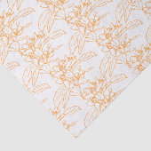 Oranje bloesemtekenkunst gepatenteerd tissuepapier (Detail)