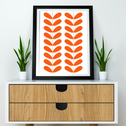 Oranje blokjes midden midden midden midden midden poster