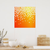 Oranje blokken poster (Keuken)