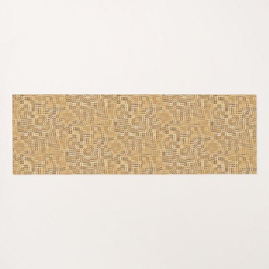 Oranje Bloom Yogamat (Achterkant (horizontaal))