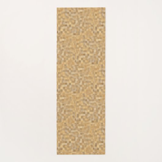 Oranje Bloom Yogamat (Achterkant)