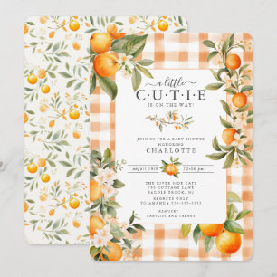 Oranje Blossom Bliss Baby shower Kaart