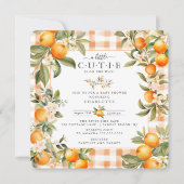 Oranje Blossom Bliss Baby shower Kaart (Voorkant)