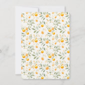Oranje Blossom Bliss Baby shower Kaart (Achterkant)