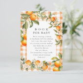 Oranje Blossom Bliss Boek voor Baby Kaart (Staand voorkant)