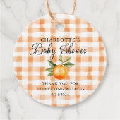 Oranje Blossom Bliss Little Cutie Bedankjes Labels (Voorkant)