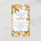 Oranje Blossom Bliss Luier Raffle Ticket Informatiekaartje (Voorkant)