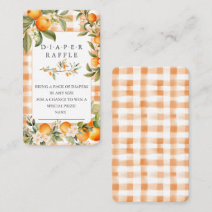 Oranje Blossom Bliss Luier Raffle Ticket Informatiekaartje