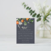 Oranje Blossom Botanische Recipe Request Bride Informatiekaartje (Staand voorkant)
