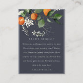 Oranje Blossom Botanische Recipe Request Bride Informatiekaartje (Voorkant)