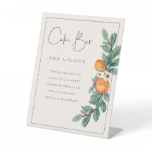 Oranje Blossom Cake Bar Wedding Food Table Sign