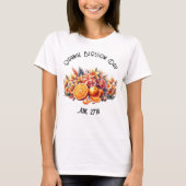 Oranje Blossom Day Custom Vrouwen T-shirt (Voorkant)