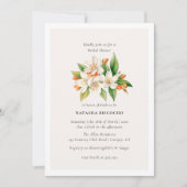 Oranje Blossom en Jasmijn Vrijgezellenfeest Kaart (Voorkant)