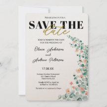 Oranje Blossom Floral save the date