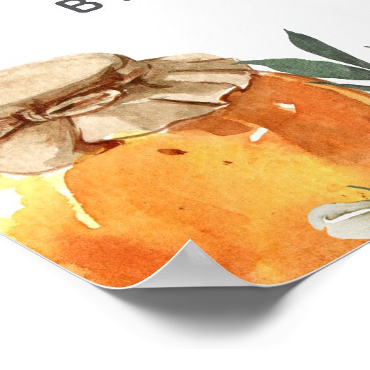 Oranje Blossom Honey Bee Event Welkomstteken Poster (Hoek)