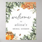 Oranje Blossom Honey Bee Event Welkomstteken Poster (Voorkant)