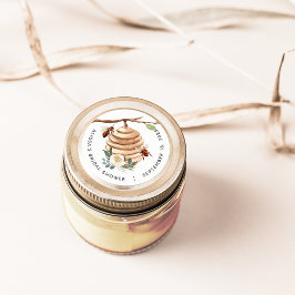 Oranje Blossom Honey Bee Favor Ronde Sticker