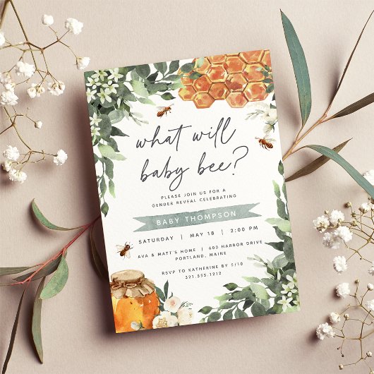 Oranje Blossom Honey Bee Gender Reopenbaarmakingsf Kaart