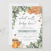 Oranje Blossom Honey Bee Gender Reopenbaarmakingsf Kaart (Voorkant)