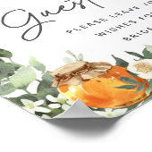Oranje Blossom Honey Bee Guestbook Poster (Hoek)