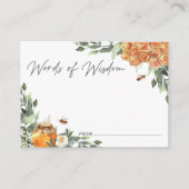 Oranje Blossom Honey Bee Shower Advice Kaarten (Voorkant)