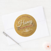 Oranje Blossom Honey Jar Ronde Sticker (Envelop)