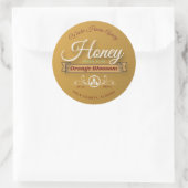 Oranje Blossom Honey Jar Ronde Sticker (Tas)