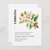 Oranje Blossom & Jasmijn Blooms Behuizing Kaart (Voorkant / Achterkant)