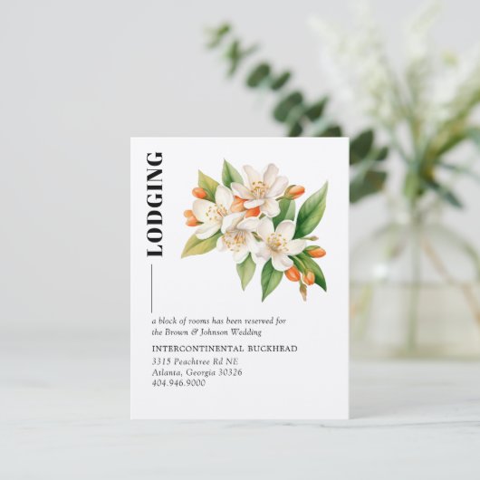 Oranje Blossom & Jasmijn Blooms Behuizing Kaart (Staand voorkant)