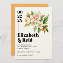 Oranje Blossom & Jasmine Blooms Save the Date