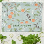 Oranje Blossom Kitchen Towel Theedoek<br><div class="desc">Green Oranje Blossom Kitchen Towel</div>