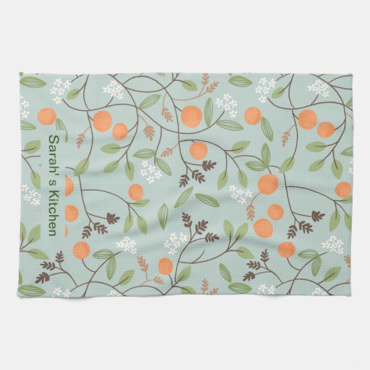 Oranje Blossom Kitchen Towel Theedoek (Horizontaal)