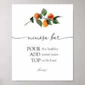 Oranje Blossom Mimosa Bar-teken Poster (Voorkant)