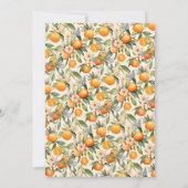 Oranje Blossom Monogram Notitiekaarten Kaart (Achterkant)