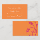 Oranje Blossom-omsluitingskaart Informatiekaartje (Voorkant / Achterkant)