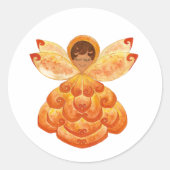 Oranje Blossom Pixie Sticker (Voorkant)