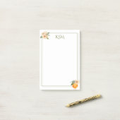 Oranje Blossom Post Het merkt op Post-it® Notes (Op bureau)