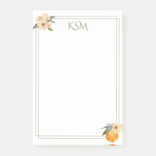 Oranje Blossom Post Het merkt op Post-it® Notes (Voorkant)