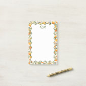 Oranje Blossom Post it Notes (Op bureau)