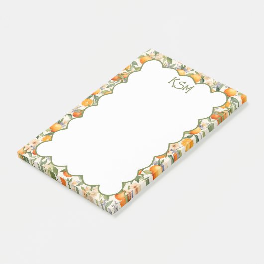 Oranje Blossom Post it Notes (Schuin)