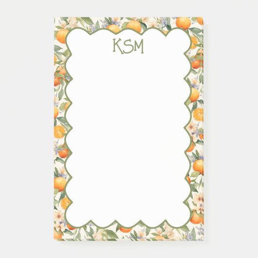Oranje Blossom Post it Notes (Voorkant)