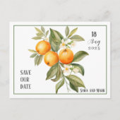 Oranje Blossom Sla de datum op Briefkaart (Voorkant)