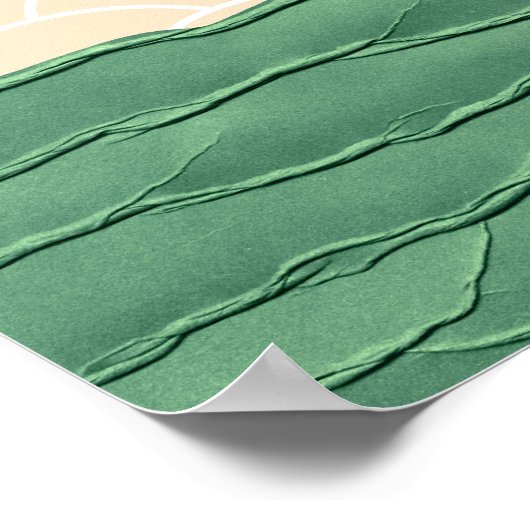 Oranje Blossom Tree gemengde media Poster Afdrukku (Hoek)