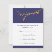 Oranje Blossom Wedding RSVP Kaartje (Achterkant)