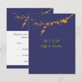 Oranje Blossom Wedding RSVP Kaartje (Voorkant / Achterkant)