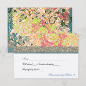 Oranje Blue Boho Chic Gypsy rsvp Kaartje (Voorkant / Achterkant)