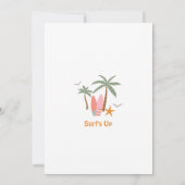 Oranje Blue Boy The Big One Surf eerste verjaardag Kaart (Achterkant)