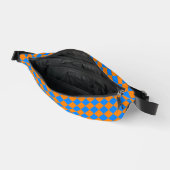 Oranje Blue Checker Diamond Pattern Heuptasje (Open)