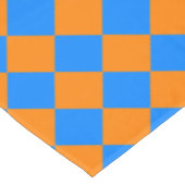 Oranje Blue Checker Diamond Pattern Tafelkleed (Gekanteld)