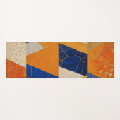 Oranje blue cream paralellogram yogamat (Voorkant (horizontaal))